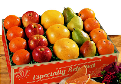 Rustic woven basket packed with Tangerines, grapefruit and oranges.