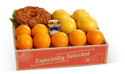 Navel Oranges, Ruby Red Grapefruit, Cinnamon Walnut Coffee Cake and Orange Marmalade.