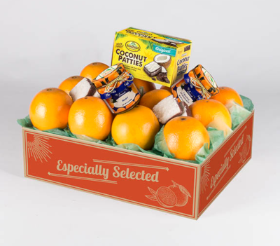 Sunshine Deluxe Assortment with Navel Oranges, also available with Grapefruit.